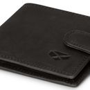 Hoggs Monarch Full Grain Leather Coin Wallet With Tab Closure - Black additional 1