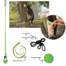 Jolly Pets Tree Tugger Bungee Rope Dog Toy - Green additional 3