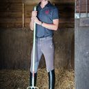 Red Gorilla Blue 4 Prong Tubular Steel Long Handle Manure Fork additional 2