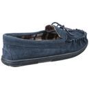 Cotswold Alberta Suede Leather Moccasin Slippers - Blue additional 5