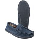 Cotswold Alberta Suede Leather Moccasin Slippers - Blue additional 6