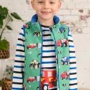 Lighthouse Alex Peagreen Tractor Print Children's Waterproof Gilet additional 7