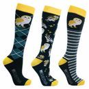 Hy Equestrian Night Owl Socks (Pack of 3) additional 1