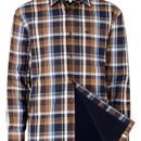 Hoggs Arran Microfleece Lined 100% Cotton Check Shirt - Navy/Brown additional 2