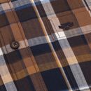 Hoggs Arran Microfleece Lined 100% Cotton Check Shirt - Navy/Brown additional 4