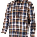 Hoggs Arran Microfleece Lined 100% Cotton Check Shirt - Navy/Brown additional 1