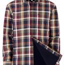 Hoggs Arran Microfleece Lined 100% Wine/Olive/Navy Cotton Check Shirt additional 2