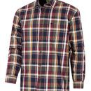 Hoggs Arran Microfleece Lined 100% Wine/Olive/Navy Cotton Check Shirt additional 1