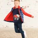 Lighthouse Alex Boys Tractor Print Waterproof Gilet - Navy Blue additional 4