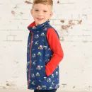 Lighthouse Alex Boys Tractor Print Waterproof Gilet - Navy Blue additional 8