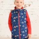 Lighthouse Alex Boys Tractor Print Waterproof Gilet - Navy Blue additional 9