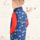 Lighthouse Alex Boys Tractor Print Waterproof Gilet - Navy Blue additional 7
