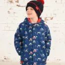 Lighthouse Finlay Boys Tractor Print Waterproof Coat - Navy Blue additional 11