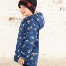 Lighthouse Finlay Boys Tractor Print Waterproof Coat - Navy Blue additional 5