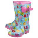 Cotswold Children's Button Heart Print Wellington Boots additional 5
