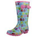Cotswold Children's Button Heart Print Wellington Boots additional 8