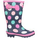 Cotswold Dotty Children's Pull-On Multi-Coloured Wellington Boots additional 5