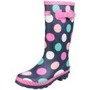 Cotswold Dotty Children's Pull-On Multi-Coloured Wellington Boots additional 6