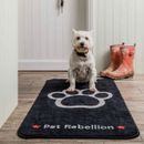 Pet Rebellion Stop Muddy Paws XL Dog Mat Barrier Rug - Black (57cm x 110cm) additional 1