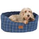 House of Paws Check Tweed Oval Snuggle Bed additional 1