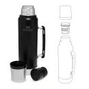 Stanley Classic Hot &amp; Cold Insulated Steel Drinks Bottle - 1 Litre (Matte Black) additional 4