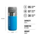 Stanley Go Quick Flip Leakproof Insulated Cold Water Bottle - 0.47L (Azure) additional 2
