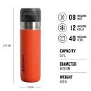 Stanley Go Quick Flip Leakproof Insulated Water Bottle - 0.70L (Tigerlilly Plum) additional 2