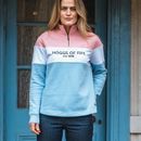 Hoggs Dumfries 1888 Ladies 1/4 Pink/White/Blue Sweatshirt additional 2