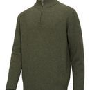 Hoggs SZ Lothian II 1/4 Zip Olive Marl Pull Over additional 1