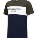 Hoggs of Fife Mens Dalbeattie Colour Block Forest/White/Navy T - Shirt additional 1