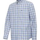 Hoggs of Fife Mens Garvock Twill Herringbone Blue/Gold Shirt additional 1