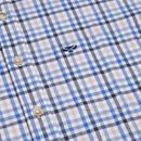 Hoggs of Fife Mens Garvock Twill Herringbone Blue/Gold Shirt additional 3