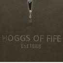 Hoggs of Fife Mens Galloway 1888 Plain 1/4 Zip Forest Sweatshirt additional 3