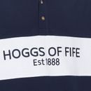 Hoggs of Fife Mens Sterwart Block Pique Navy Polo Shirt additional 3