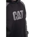 Caterpillar Men's Raglan Hooded Black Sweatshirt additional 5