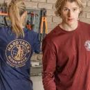 Hard Yakka Men's Heritage Icon Long Sleeve Blue Tee additional 6