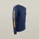 Hard Yakka Men's Heritage Icon Long Sleeve Blue Tee additional 5