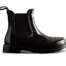 The Hunter Boot Co Women's Commando Gloss Chelsea Black Boots additional 4