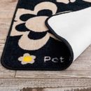 Pet Rebellion Stop Muddy Paws XL Black Flowers Mat additional 4