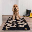 Pet Rebellion Stop Muddy Paws XL Black Flowers Mat additional 1