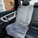 Pet Rebellion Single Car Seat Grey Faux Fur Cover additional 2