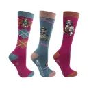 Hy Equestrian Thelwell Collection Pony Friends Socks (Pack of 3) additional 3