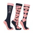 HyCONIC Pattern Socks by Hy Equestrian (Pack of 3) additional 2