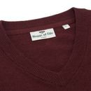 Hoggs of Fife Stirling II V Berry Red Neck Pullover additional 3
