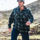 Hoggs of Fife Navy/Green/Gold Broxburn Fleece Shacket additional 2