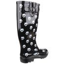 Cotswold Dog Paw Print Wellington Boots - Black &amp; White additional 2