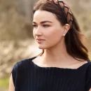 Waring Brooke Signature Plait Hairband - Navy Tan - One Size additional 4