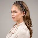 Waring Brooke Signature Plait Hairband - Navy Tan - One Size additional 2