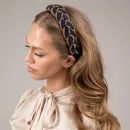 Waring Brooke Signature Plait Hairband - Navy Tan - One Size additional 3