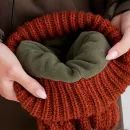 Ridgeline Nordic Fleck Russet Bobble Hat additional 3